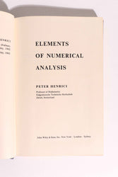 Elements of Numerical Analysis — Peter Henrici, First Edition 1964 (ONLINE ORDER ONLY)