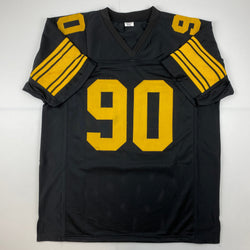 Facsimile Autographed T.J. TJ Watt Pittsburgh Color Rush Reprint Laser Auto Football Jersey Size Men's XL (ONLINE ORDER ONLY)