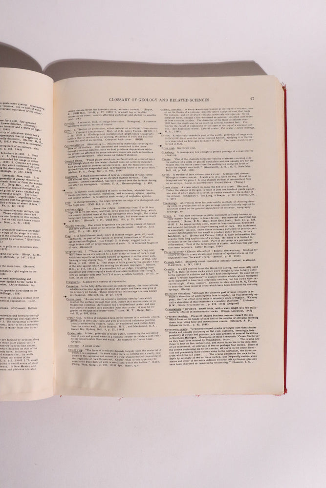 Glossary of Geology and Related Sciences w/ Supplement – American Geological Institute – 1962