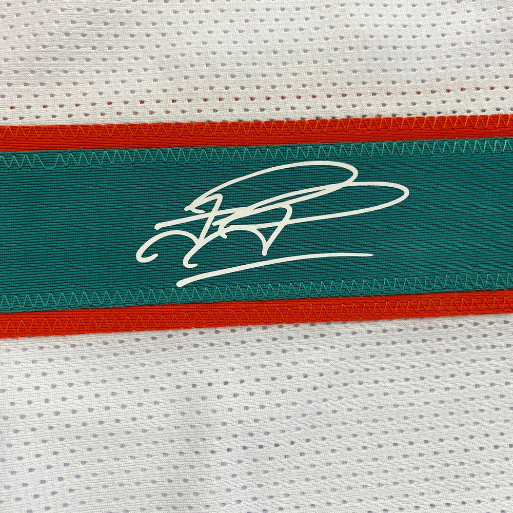 Facsimile Autographed Tua Tagovailoa Miami White Reprint Laser Auto Football Jersey Size Men's XL (ONLINE ORDER ONLY)