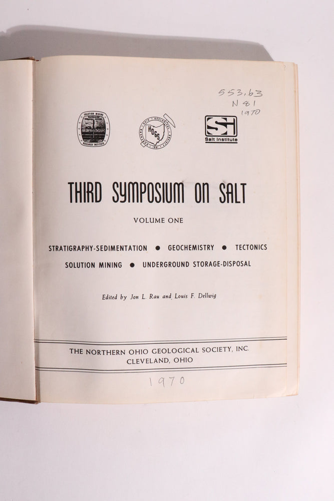 Third Symposium on Salt — Complete 2-Volume Set | Geology, Mining & Underground Storage, First Edition (1970) (ONLINE ORDER ONLY)