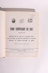 Third Symposium on Salt — Complete 2-Volume Set | Geology, Mining & Underground Storage, First Edition (1970) (ONLINE ORDER ONLY)