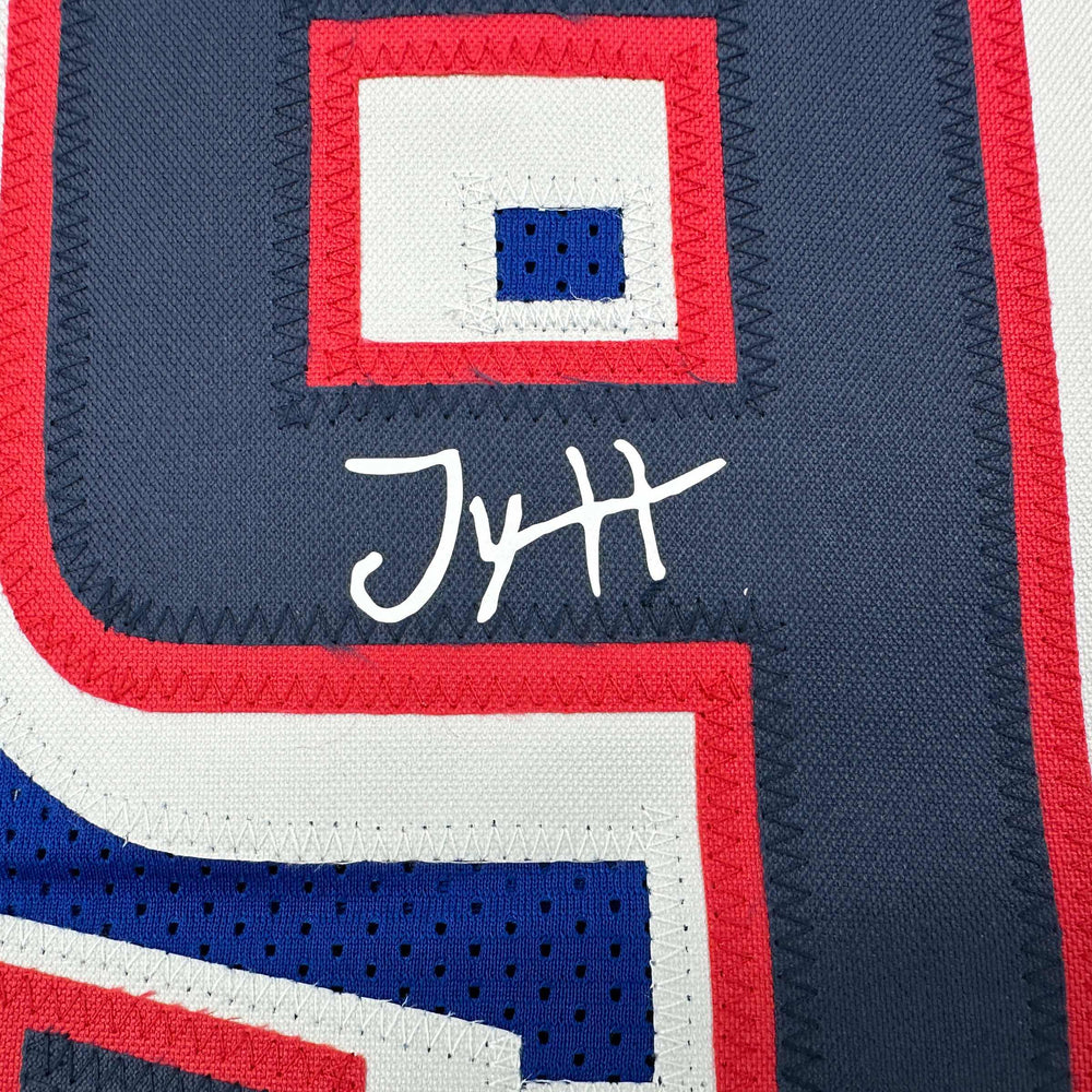 Facsimile Autographed Tyrese Haliburton 2024 United States Team USA Blue Reprint Laser Auto Basketball Jersey Size Men's XL (ONLINE ORDER ONLY)