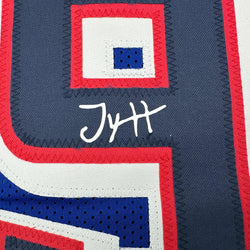 Facsimile Autographed Tyrese Haliburton 2024 United States Team USA Blue Reprint Laser Auto Basketball Jersey Size Men's XL (ONLINE ORDER ONLY)