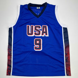 Facsimile Autographed Tyrese Haliburton 2024 United States Team USA Blue Reprint Laser Auto Basketball Jersey Size Men's XL (ONLINE ORDER ONLY)