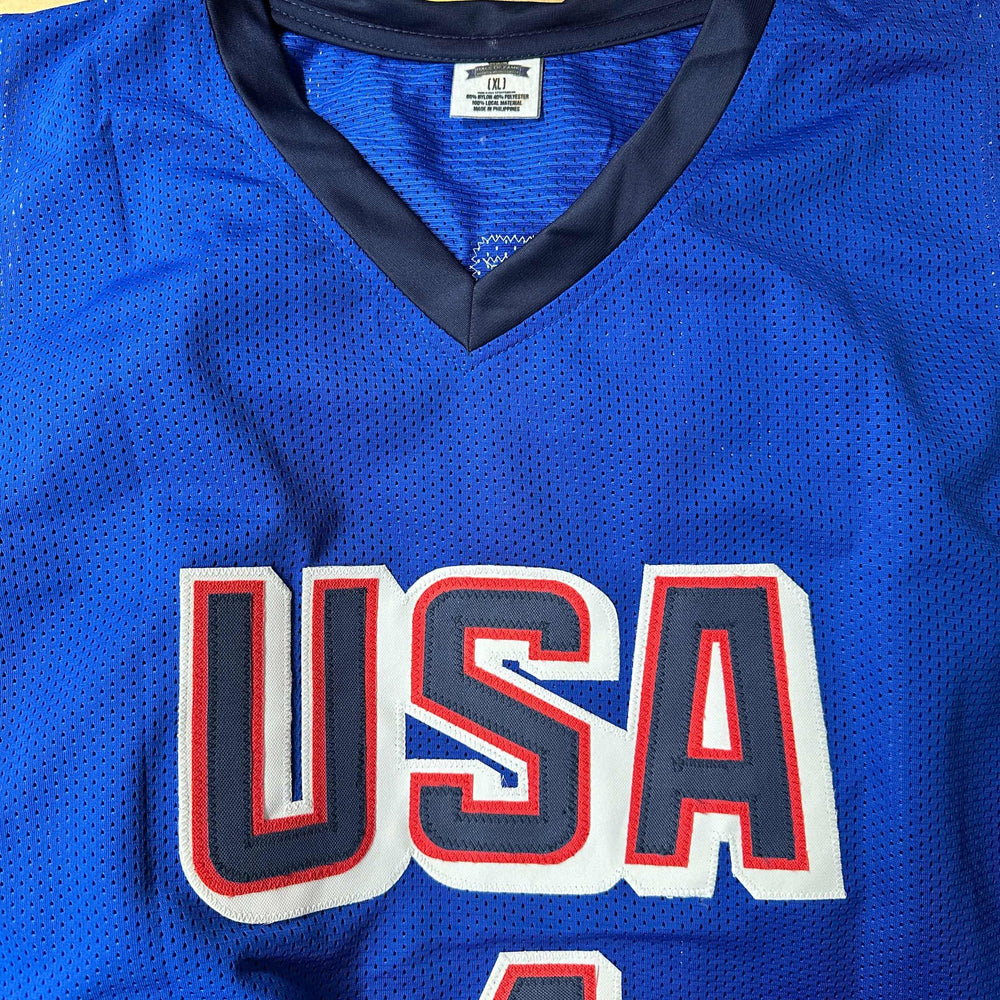 Facsimile Autographed Tyrese Haliburton 2024 United States Team USA Blue Reprint Laser Auto Basketball Jersey Size Men's XL (ONLINE ORDER ONLY)