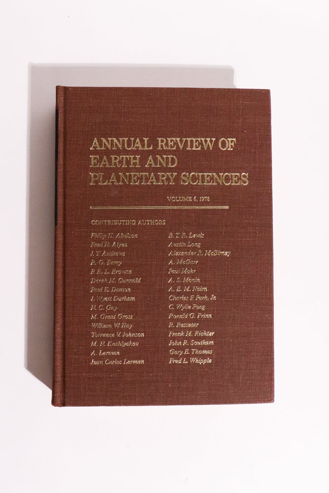 Annual Review of Earth and Planetary Sciences, Volume 6 (1978) — Jupiter’s Moons, Ozone Layer, Mantle Convection & Climate (ONLINE ORDER ONLY)