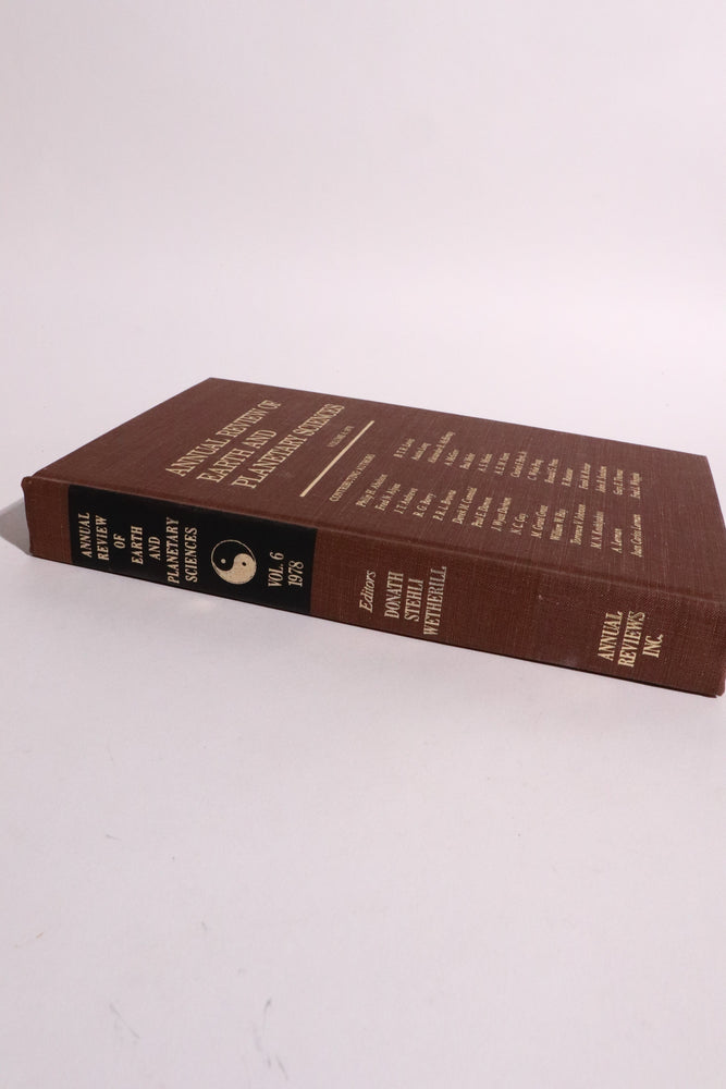 Annual Review of Earth and Planetary Sciences, Volume 6 (1978) — Jupiter’s Moons, Ozone Layer, Mantle Convection & Climate (ONLINE ORDER ONLY)