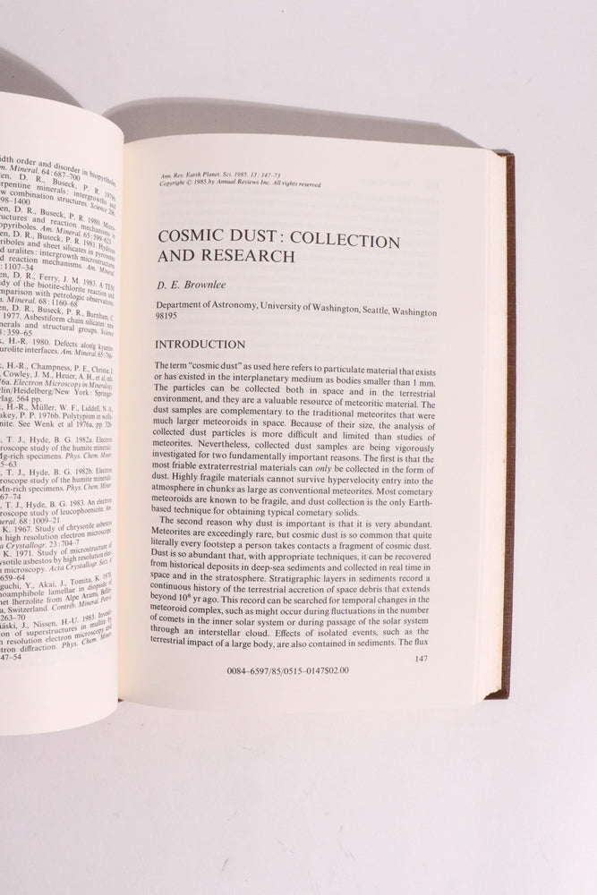 Annual Review of Earth and Planetary Sciences, Volume 13 (1985) — Cosmic Dust, Lunar Magma Ocean & Ancient Earth (ONLINE ORDER ONLY)