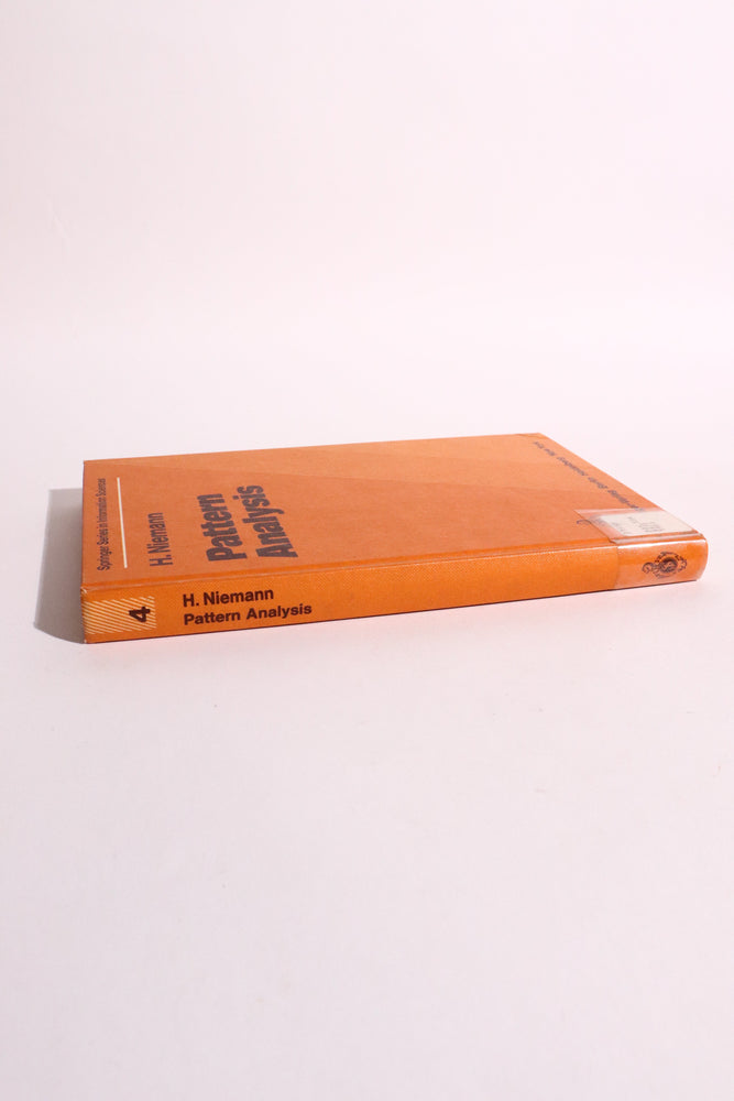 Pattern Analysis — Heinrich Niemann, 1981 First Edition | Early Computer Vision & Pattern Recognition (ONLINE ORDER ONLY)