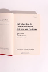 Introduction to Communication Science and Systems — John R. Pierce & Edward C. Posner, 1980 | Information Theory & Telecommunications (ONLINE ORDER ONLY)
