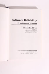 Software Reliability: Principles & Practices — Glenford J. Myers, 1976 | Vintage Software Engineering (ONLINE ORDER ONLY)