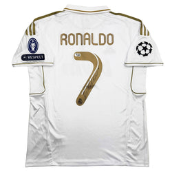 Autographed/Signed Cristiano Ronaldo Real Madrid White Soccer Jersey Beckett BAS COA (ONLINE ORDER ONLY)