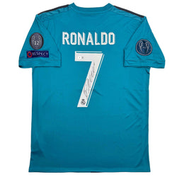 Autographed/Signed Cristiano Ronaldo Real Madrid Blue Soccer Jersey Beckett BAS COA (ONLINE ORDER ONLY)