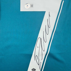 Autographed/Signed Cristiano Ronaldo Real Madrid Blue Soccer Jersey Beckett BAS COA (ONLINE ORDER ONLY)