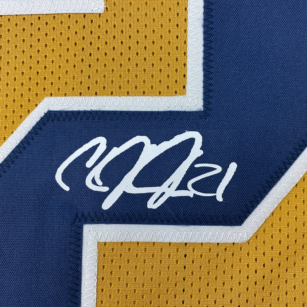 Facsimile Autographed Calvin Johnson Georgia Tech Gold Reprint Laser Auto College Football Jersey Size Men's XL (ONLINE ORDER ONLY)