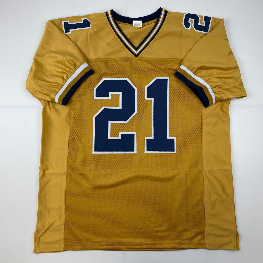 Facsimile Autographed Calvin Johnson Georgia Tech Gold Reprint Laser Auto College Football Jersey Size Men's XL (ONLINE ORDER ONLY)