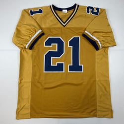 Facsimile Autographed Calvin Johnson Georgia Tech Gold Reprint Laser Auto College Football Jersey Size Men's XL (ONLINE ORDER ONLY)
