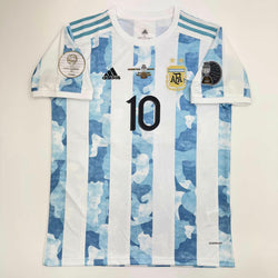 Autographed/Signed Lionel Leo Messi Argentina Blue/White Soccer Jersey Beckett BAS COA (ONLINE ORDER ONLY)