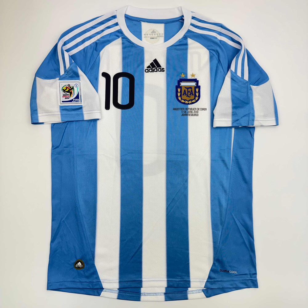 Autographed/Signed Lionel Leo Messi Argentina Blue/White Soccer Jersey Beckett BAS COA (ONLINE ORDER ONLY)