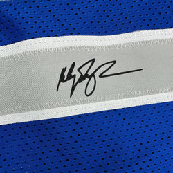 Facsimile Autographed Klay Thompson Dallas Blue Reprint Laser Auto Basketball Jersey Size Men's XL (ONLINE ORDER ONLY)