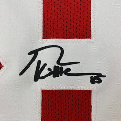 Facsimile Autographed George Kittle San Francisco Red Reprint Laser Auto Football Jersey Size Men's XL (ONLINE ORDER ONLY)