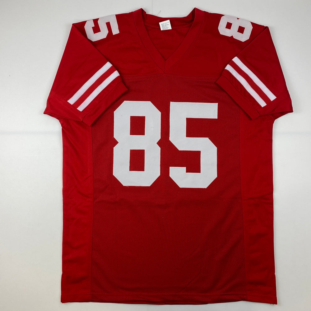 Facsimile Autographed George Kittle San Francisco Red Reprint Laser Auto Football Jersey Size Men's XL (ONLINE ORDER ONLY)