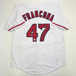Autographed/Signed Terry Francona Boston White Baseball Jersey Beckett BAS COA (ONLINE ORDER ONLY)