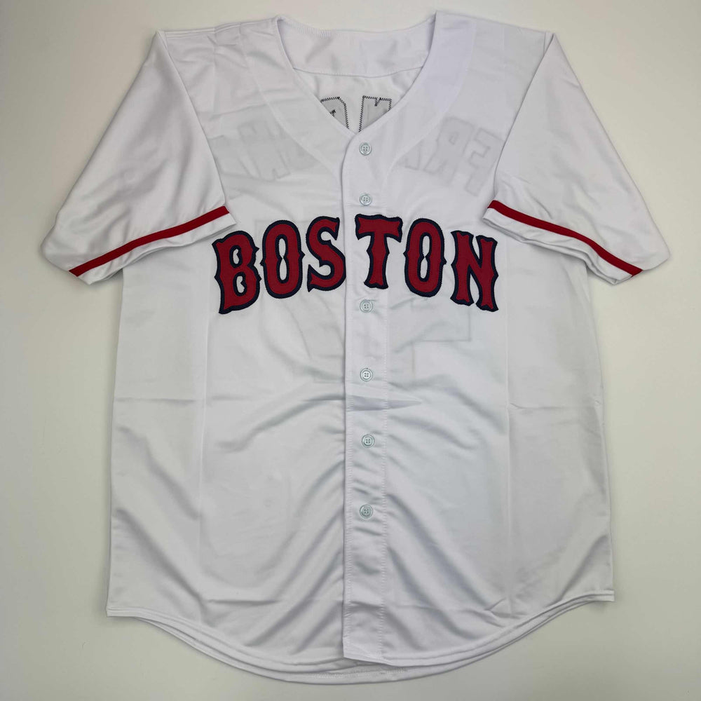 Autographed/Signed Terry Francona Boston White Baseball Jersey Beckett BAS COA (ONLINE ORDER ONLY)