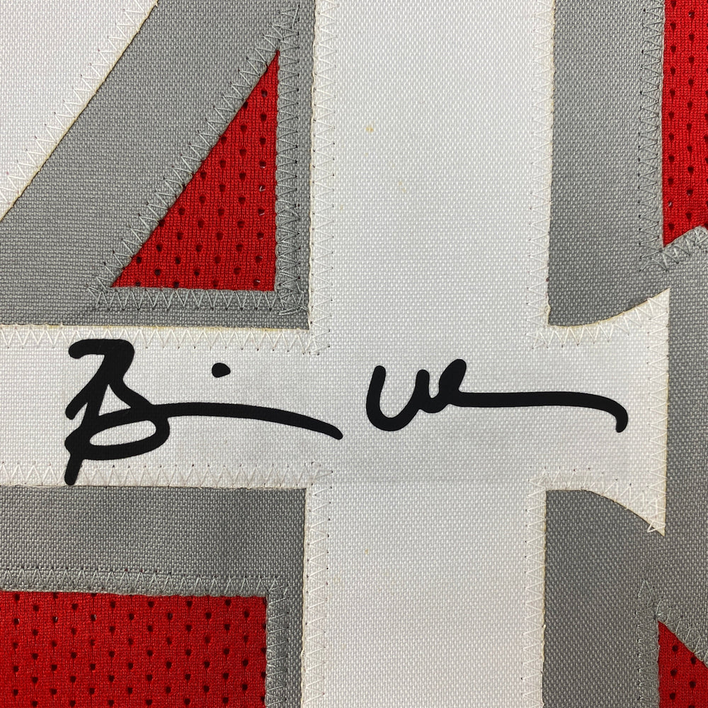 Facsimile Autographed Brian Urlacher New Mexico Red Reprint Laser Auto College Football Jersey Size Men's XL (ONLINE ORDER ONLY)