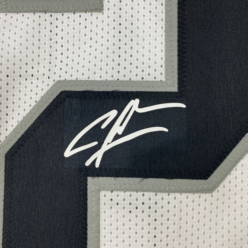 Facsimile Autographed Charles Woodson Oakland Las Vegas White Reprint Laser Auto Football Jersey Size Men's XL (ONLINE ORDER ONLY)