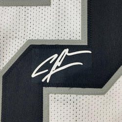 Facsimile Autographed Charles Woodson Oakland Las Vegas White Reprint Laser Auto Football Jersey Size Men's XL (ONLINE ORDER ONLY)