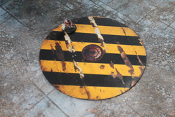 Double Sided 7.57" Neoprene Objective Markers - Hazard Stripes and Gears (Online Order Only)