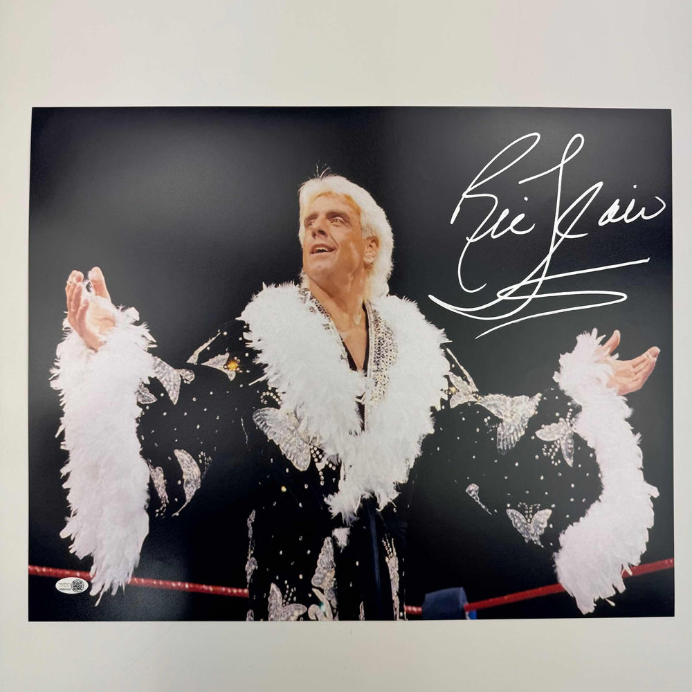 Autographed/Signed Ric Flair Nature Boy 16x20 WWE Wrestling Photo JSA COA (ONLINE ORDER ONLY)