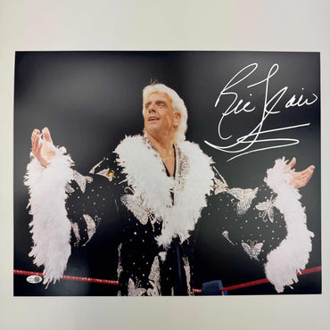 Autographed/Signed Ric Flair Nature Boy 16x20 WWE Wrestling Photo JSA COA (ONLINE ORDER ONLY)