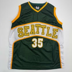 Autographed/Signed Kevin Durant Seattle Green Basketball Jersey Beckett BAS COA (ONLINE ORDER ONLY)