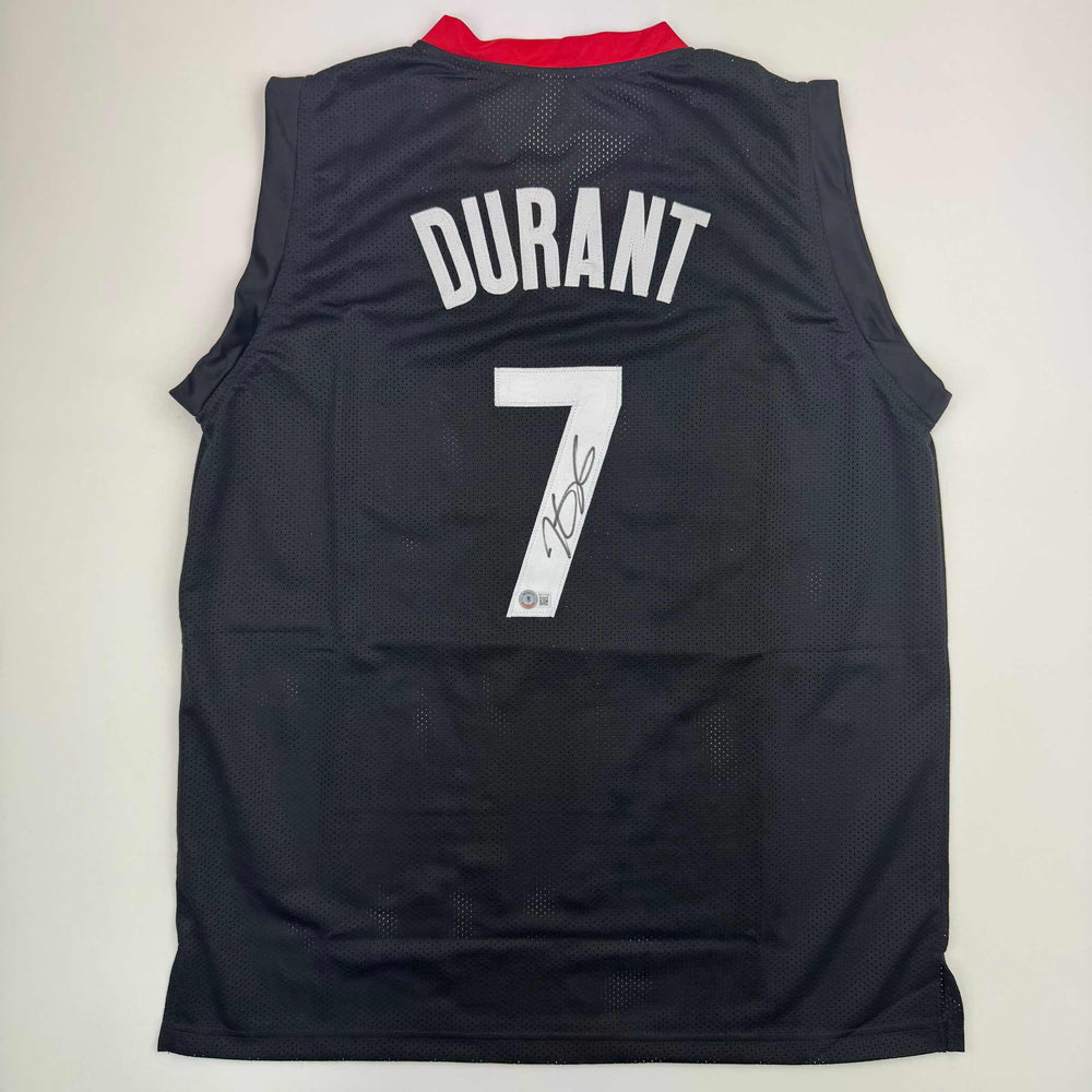 Autographed/Signed Kevin Durant Houston Black Basketball Jersey Beckett BAS COA (ONLINE ORDER ONLY)