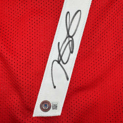 Autographed/Signed Kevin Durant Houston Red Basketball Jersey Beckett BAS COA (ONLINE ORDER ONLY)