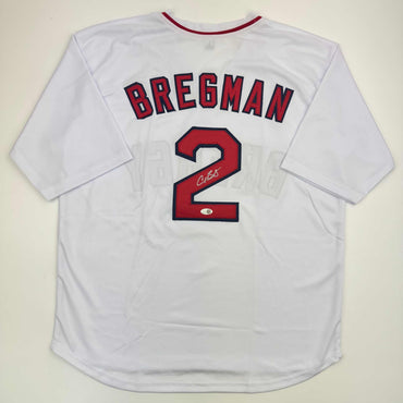 Autographed/Signed Alex Bregman Boston White Baseball Jersey JSA COA (ONLINE ORDER ONLY)