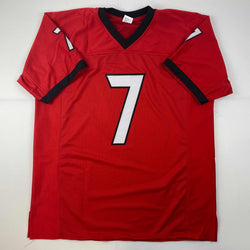 Facsimile Autographed D'Andre Swift Georgia Red Reprint Laser Auto College Football Jersey Size Men's XL (ONLINE ORDER ONLY)
