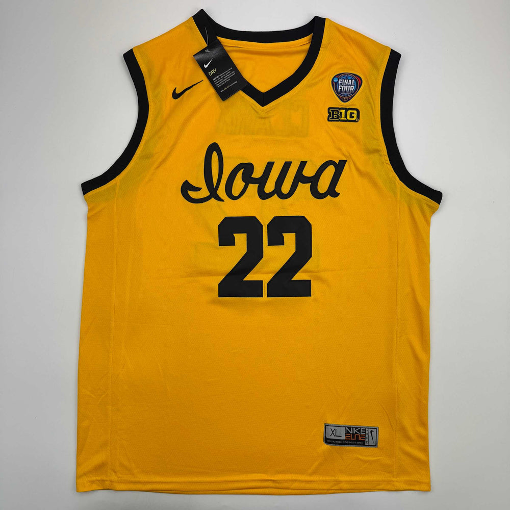 Autographed/Signed Caitlin Clark Iowa Yellow Basketball Jersey Panini COA (ONLINE ORDER ONLY)