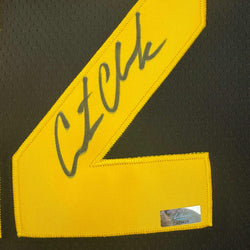 Autographed/Signed Caitlin Clark Iowa Black Basketball Jersey Panini COA (ONLINE ORDER ONLY)