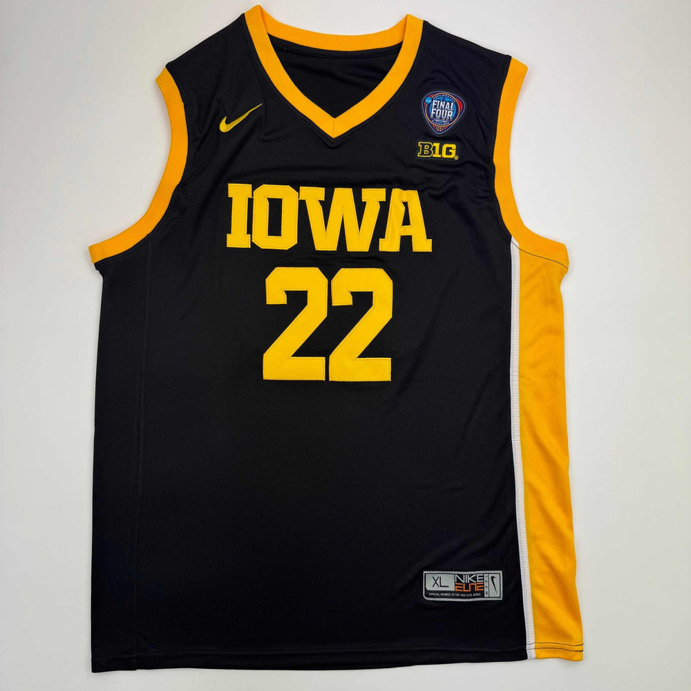 Autographed/Signed Caitlin Clark Iowa Black Basketball Jersey Panini COA (ONLINE ORDER ONLY)