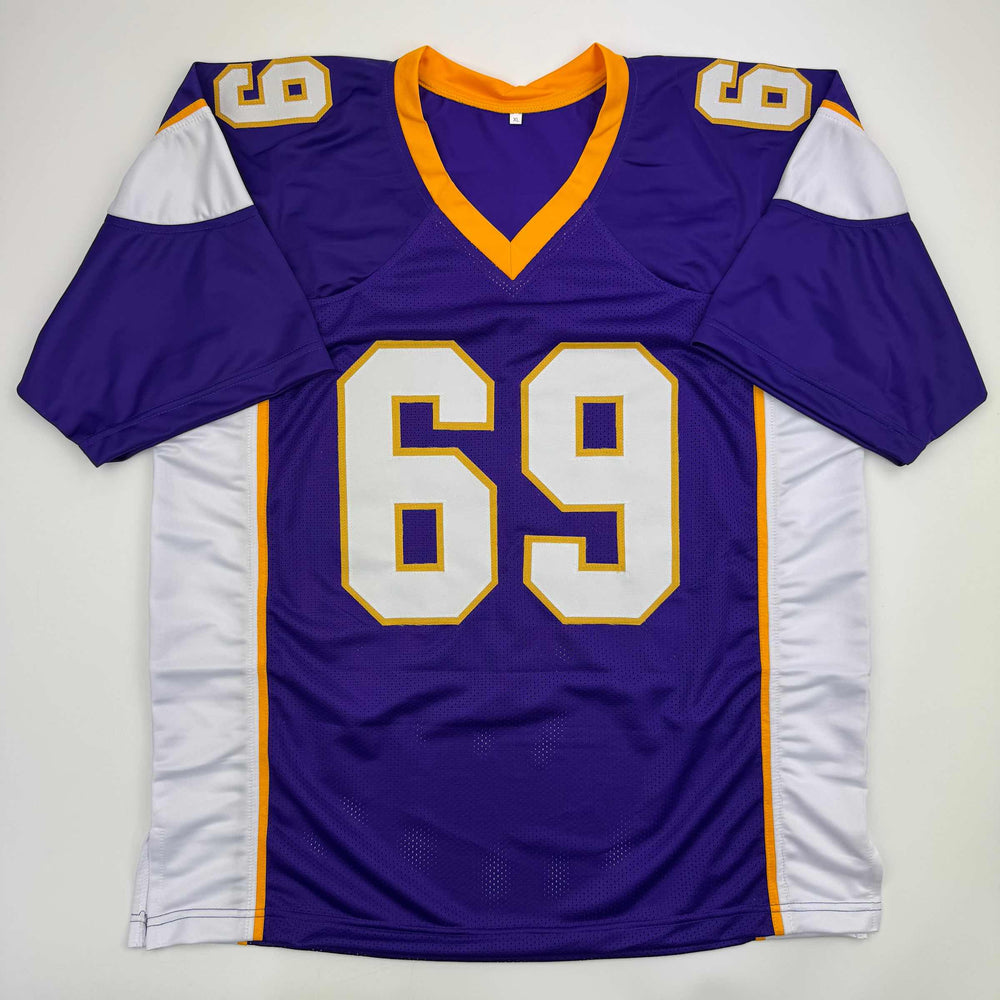 Autographed/Signed Jared Allen Minnesota Purple Football Jersey Beckett BAS COA (ONLINE ORDER ONLY)