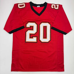 Autographed/Signed Ronde Barber Tampa Bay Red Football Jersey Beckett BAS COA (ONLINE ORDER ONLY)