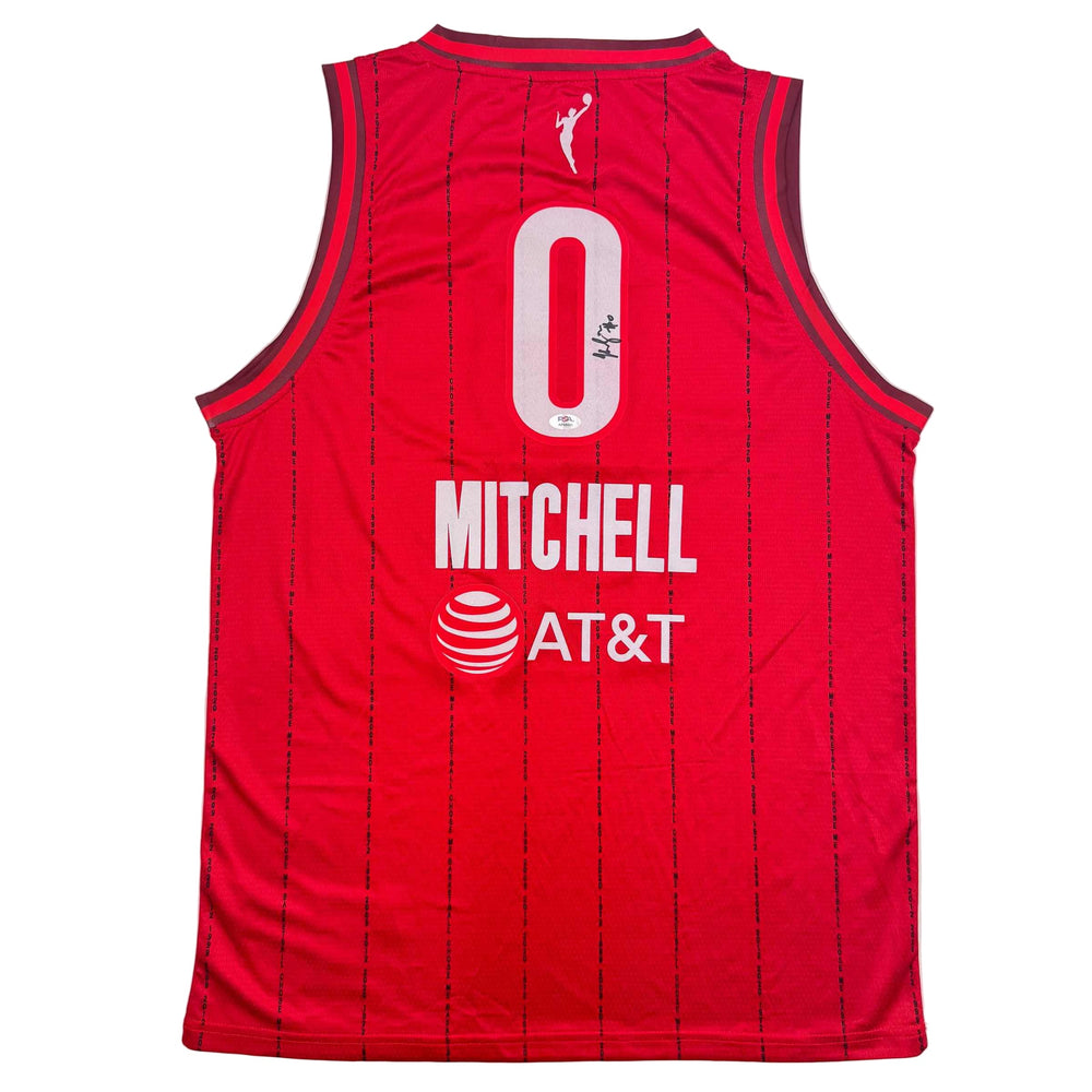 Autographed/Signed Kelsey Mitchell Indiana Red Basketball Jersey PSA COA (ONLINE ORDER ONLY)