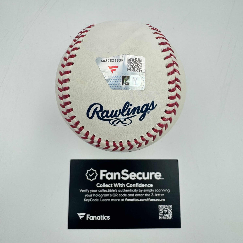 Autographed/Signed Jack Flaherty Rawlings Official Major League Baseball ROML Fanatics COA (ONLINE ORDER ONLY)