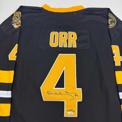 Autographed/Signed Bobby Orr "HOF 79" Boston Bruins Black Hockey Jersey Fanatics COA (ONLINE ORDER ONLY)