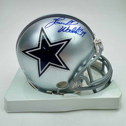 Autographed/Signed Herschel Walker Dallas Cowboys Mini Football Helmet PSA COA (ONLINE ORDER ONLY)