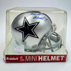 Autographed/Signed Herschel Walker Dallas Cowboys Mini Football Helmet PSA COA (ONLINE ORDER ONLY)